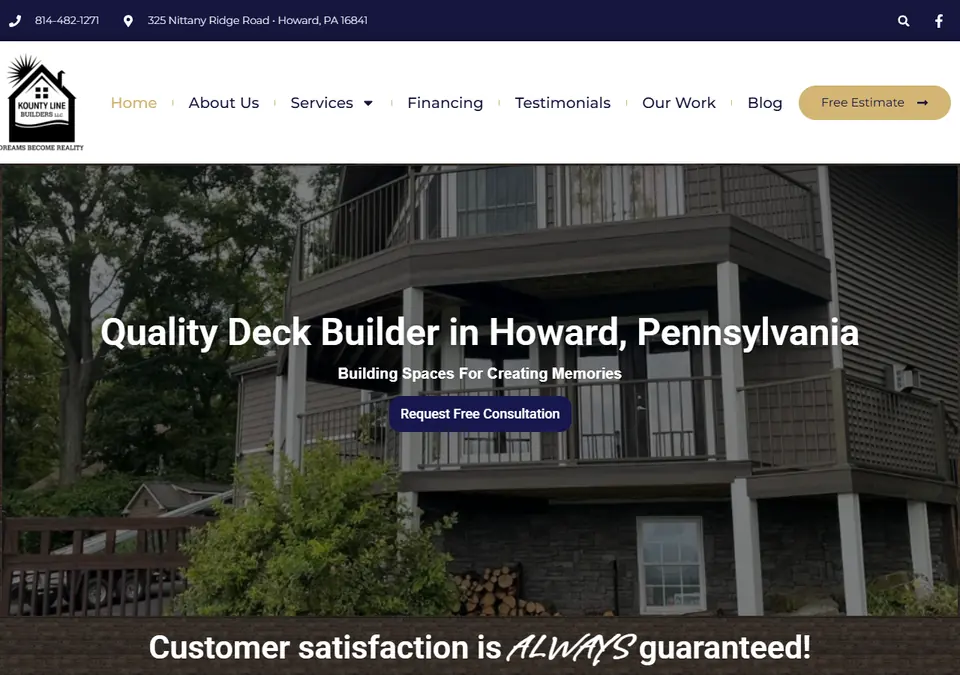 Kountyline Deck Builders homepage