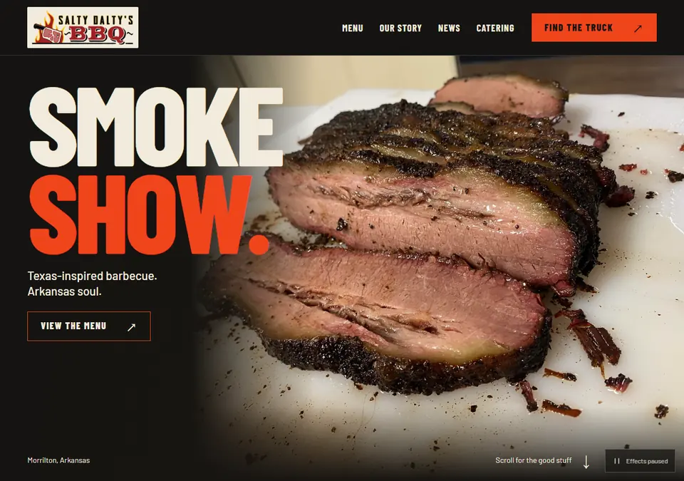Salty Dalty’s BBQ homepage